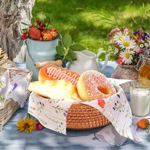 Factory Wholesale Custom Four-Color Printed <b>Biodegradable</b> Recyclable PE Food Grade Greaseproof Waterproof Hamburger <b>Paper</b> - Product Image 5