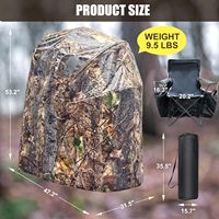 Abri de chasse moderne en toile à 3 panneaux, abri au sol avec sac de transport, portable, pour la chasse au cerf, aux oiseaux aquatiques et au dinde