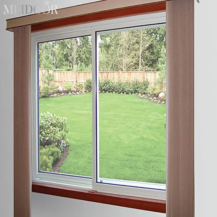 Bahçe açık pratik su geçirmez ses geçirmez temperli cam alüminyum çerçeve basit sistem sürgülü pencere