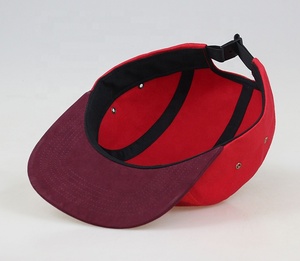 Broderie personnalisée rouge <span class=keywords><strong>cinq</strong></span> panneaux de fabrication Chinoise en coton à <span class=keywords><strong>5</strong></span> panneaux chapeau - Product Image 4