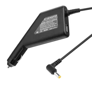 19V 4.74A 90W 5.5*2.5mm Laptop araç adaptörü şarj cihazı QC 3.0 USB bağlantı noktası HP yedek malzemesi/ASUS/TOSHIBA/ACER/LENOVO