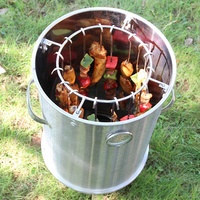 Portable Mini Vertical En Acier Inoxydable 410 30cm De Diamètre Kebab Brochette Charbon De Bois Barbecue Grill pour Un Usage Domestique En Plein Air
