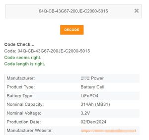 MB31 314Ah 8000循环a级3.2V LifePo4电池用于太阳能家庭储能系统的原始锂离子电池 - Product Image 2