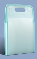Bolsa organizadora de documentos A4 portátil sencilla al por mayor, carpeta de archivos extensible impermeable para estudiantes, material PP