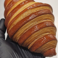 Croissants ronds suprêmes feuilletés au beurre français, surgelés, plats et virals 2026, pour la restauration en gros