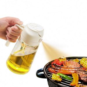 Bouteille pulvérisateur d'huile d'olive multifonctionnelle 2-en-1 en verre de qualité alimentaire écologique Rayshine pour la cuisine et le barbecue - Product Image 1