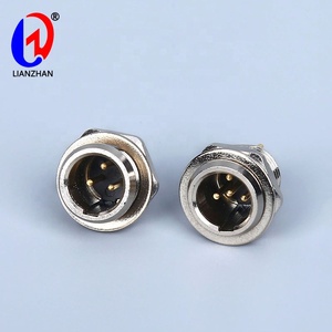 Connecteur de panneau miniature mâle <span class=keywords><strong>XLR</strong></span> à 3 ou 4 broches pour audio et vidéo, en métal, 250 V CA, 6 A - Product Image 3