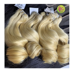 Cabello Humano Virgen Rubio Vietnamita Liso de Donante, 18, 20, 22 Pulgadas con Frontal de Encaje Suizo Transparente, Venta al por Mayor - Product Image 2
