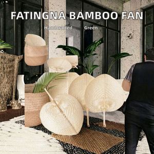 Fatingna Handmade Bamboo Cooling Summer Fan Folk Art Style Woven with Eco-Friendly <b>Paint</b> for Wedding or Home Decor - Product Image 2