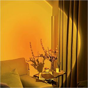 Lampe projecteur d'ambiance coucher de soleil LED RGB 16 couleurs avec télécommande et contrôle par application, en alliage d'aluminium noir moderne, certifiée RoHS, lampes de table - Product Image 3