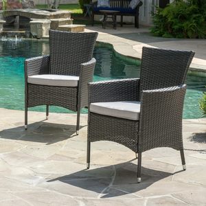 Ensemble bistrot 3 pièces en rotin PE tressé avec coussins amovibles, gain <span class=keywords><strong>de</strong></span> place, pour patio, bord <span class=keywords><strong>de</strong></span> piscine, jardin et maison - Product Image 2