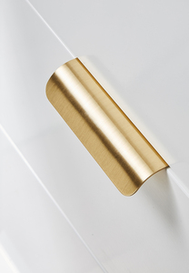 Modern Kitchen Drawer Cabinet Lip <strong>Handle</strong> Pure <strong>Copper</strong> Brass Golden Small <strong>Handle</strong> Pulls for Bedroom Furniture Wardrobe Door Dresser - Product Image 3
