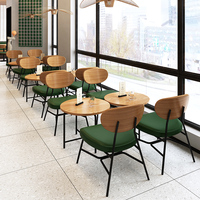 Chaise robuste et large avec chaise de style en fer massif Table basse et chaise en bois massif de forme spéciale