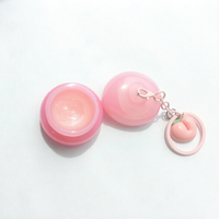 Nuevo Bálsamo Labial con Sabor a Frutas, en Envase con Llavero Colgante, Hidratante, Brillante, con Logotipo Personalizado, Diseño Redondo y Lindo, Aceite Labial para el Cuidado de los Labios