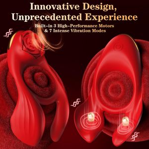 Anello Vibrante per <span class=keywords><strong>Pene</strong></span> con <span class=keywords><strong>Stimolatore</strong></span> Testicolare a Forma di Rosa Biyi Semen Locking Ring - Product Image 3