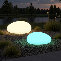 Lampes de jardin LED à 16 couleurs changeantes avec télécommande, pierres lumineuses de luxe en plastique pour patio, pelouse et aménagement paysager
