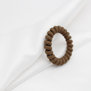 Genya 5,5 cm de diámetro de la bobina pelo Matt elástico de la bobina cable de teléfono banda de pelo Scrunchies Cola de Caballo titular - Product Image 6