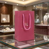 Sac de shopping de marque avec poignées en cordon, impression de logo personnalisée, sac cadeau pour l'emballage de bonbons