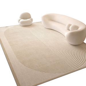 Alfombra Moderna Rectangular para Jardín Yiqin, Alfombra a Rayas de Color Sólido Resistente a las Manchas para Sala de Estar y Dormitorio, Lavable con Agua y Limpiable con un Paño - Product Image 1