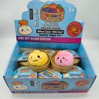 Jouet anti-stress Kawaii Squishy en forme de boulette vapeur souriante, jouet à presser pour enfants et adultes
