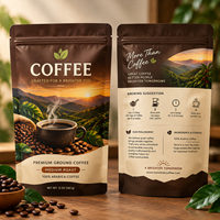 Kantong Kopi Custom Print, Kantong Mylar, Pouch Stand Up, Kemasan Biji Kopi, Pouch Kemasan untuk Bubuk Kopi