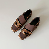 Nouvelles Chaussures Plates Mary Jane à Bout Carré pour Femmes 2026, Multi-Bandes, en Microfibre Métallique, Style Ballerine, Chaussures Décontractées et Habillées, Support OEM ODM Usine