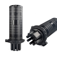 Boîtier de jonction fibre optique 144/96 fibres IP68, port non coupé, 1 entrée 6 sorties, fermeture thermorétractable, boîte de raccordement fibre optique 1 entrée 6 fibres
