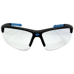 Safety <b>Glasses</b> With Black Frame And Clear Anti-Fog Lens With Soft TPU Nose Pad And TPU Temple Leg - Product Image 1
