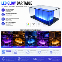 LEDs bleues intégrées à haute luminosité avec des motifs linéaires modernes créent une ambiance futuriste pour les bars et les clubs.
