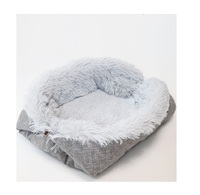 Superweiche doppelt-zweck-kätzchen-klo katzenbett hundebett plüsch warmes kissen katzenbett für kleine tiere hund baby