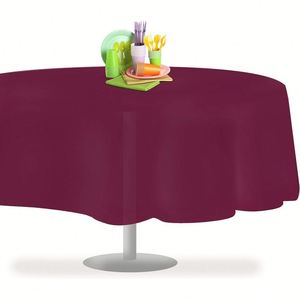 Wholesaler Premium Disposable Plastic <b>Tablecloth</b> 84" Inch Party Decorative <b>Round</b> <b>Table</b> Cover <b>for</b> <b>Round</b> <b>Tables</b> - Product Image 2