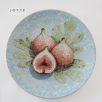 JOYYE Nieuwe Aanwinst Digitale Print Keramische Bord Vintage Fruit & Groente Dinerbord Op Maat Ontworpen Huishoudelijk Tafellaatwerk