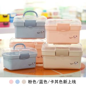 <b>Plastic</b> Medicine <b>Box</b> With Partition Red Cross Design For Home Health Care Storage Organizing Case - Product Image 3