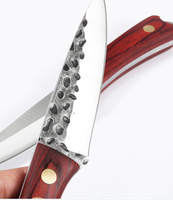 Couteau à éplucher de haute qualité en acier inoxydable à haute teneur en carbone, martelé, 4 pouces, avec manche en bois Pakka, pour usage quotidien et chasse