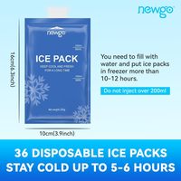Gel de refroidissement instantané réutilisable bleu personnalisé eau de remplissage gel de glace froid instantané réutilisable congélateur avec logo pour expédition par glacière