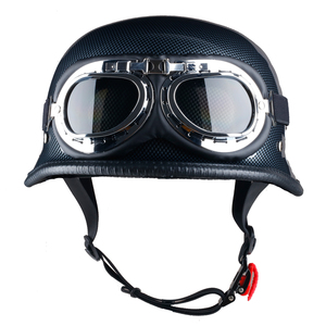 Casque de moto demi-face 2026 avec visière solaire rabattable, visière amovible et boucle à dégagement rapide - Product Image 3