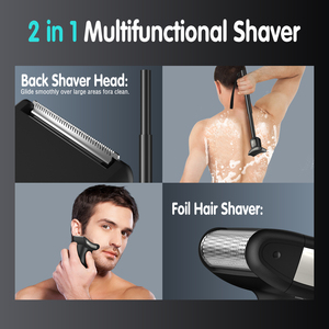 Display Lcd posteriore rasoio elettrico inguine <span class=keywords><strong>Trimmer</strong></span> 2 in 1 Cordless <span class=keywords><strong>corpo</strong></span> impermeabile rasoio per gli uomini - Product Image 5