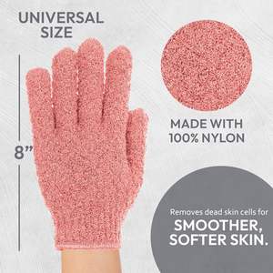 Vente en gros de gants de bain exfoliants avec logo personnalisé gants de bain gant de douche gants exfoliants cadeau pour nettoyer la peau en profondeur - Product Image 2