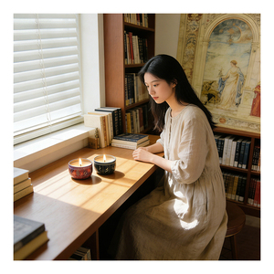 Caja de Regalo con Portavelas Vintage, Cera de Soya Aromática, Marca Boutique, Fragancia para el Hogar, Selección de Promoción de Temporada - Product Image 3