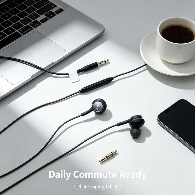 Aesonic Stereo Wired In-Ear Earbuds ENC Noise Cancellation IPX4 Waterproof Hybrid Driver 2m Cord Comfort Fit 3.5mm Jack for