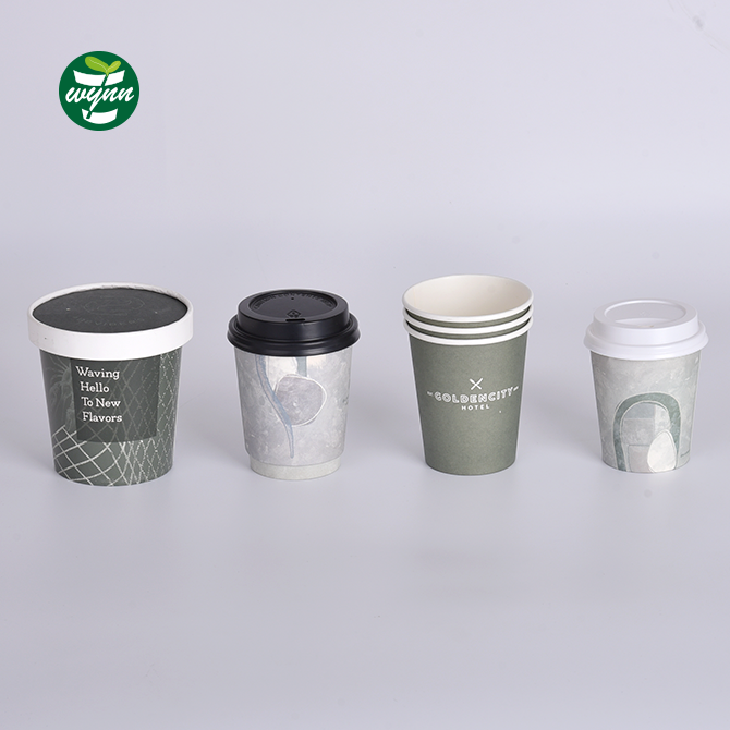 Eco-Friendly Take Away Double Wall Coffee Paper Cup 12Oz for Coffee