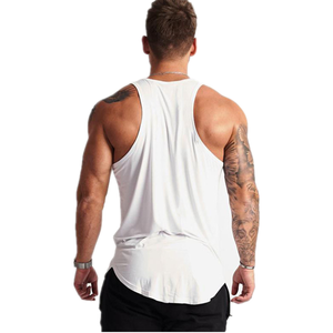 Chaleco de Fitness personalizado para hombre, transpirable, de secado rápido, de Color sólido, informal, musculoso, cómodo, de Color sólido, de secado rápido, largo - Product Image 3
