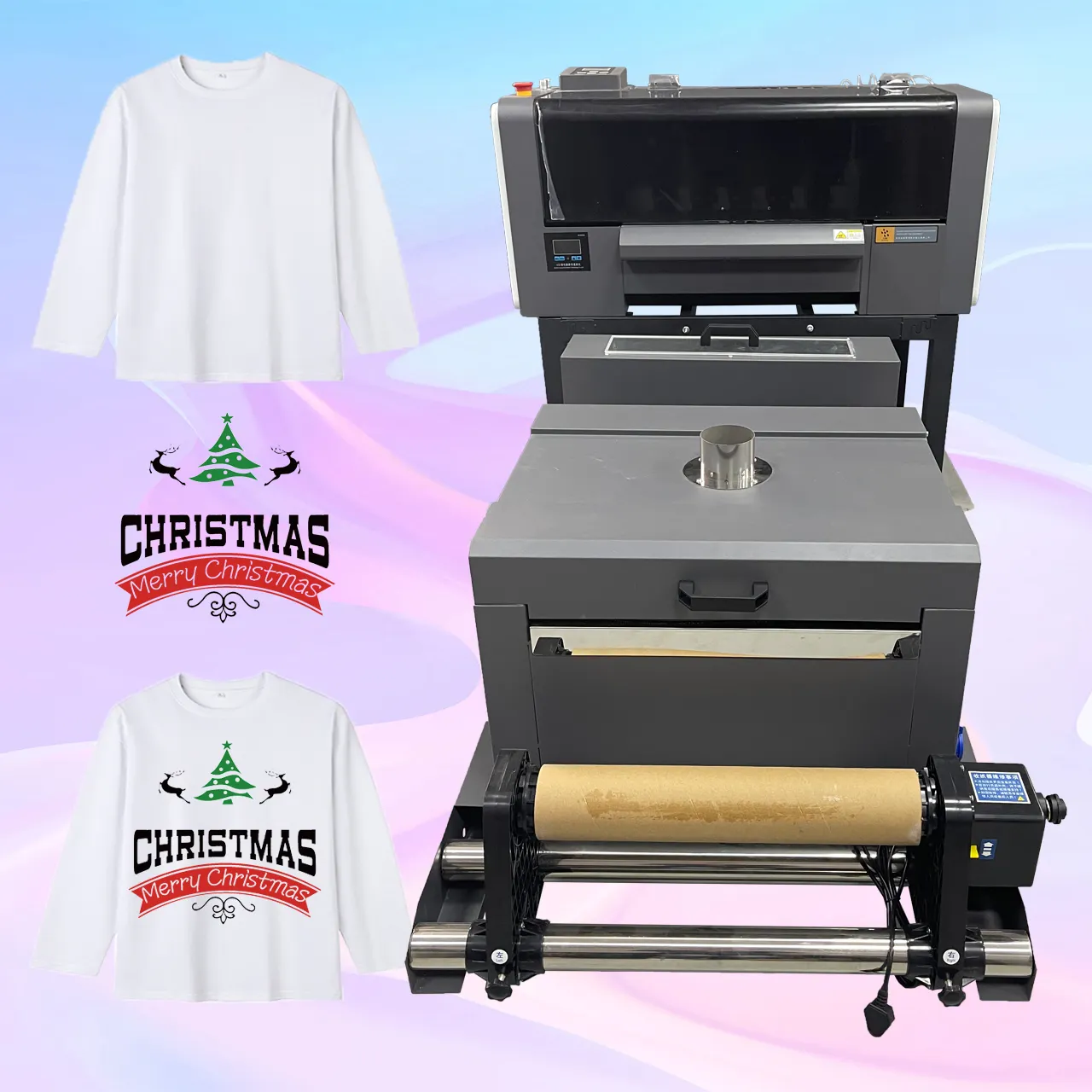 Dual head epson xp600/i3200/i1600 DTF Printer set 60 cm transfer a2 inkjet printers dtf tshirt printing machine with shaker