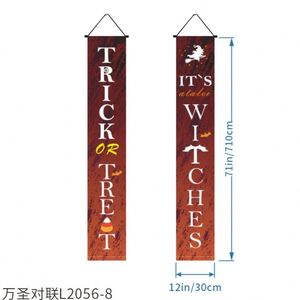 Custom CMYK Printed Hanging <b>Banners</b> with ABS Poles Portable for Halloween Valentine's Day Thanksgiving & Various Festivals - Product Image 2