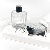 Nouvelle conception de flacon pulvérisateur de parfum, pots en verre avec couvercles, atomiseur de parfum, flacon d'huile d'olive, boîte de parfum 100 ml