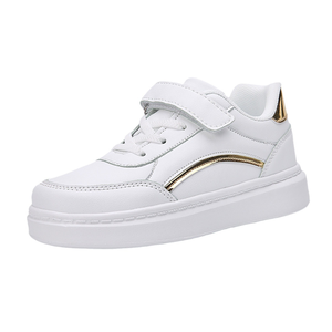 Chaussures noires d'automne pour garçons, chaussures de sport avec surface en cuir, résistantes à l'eau, chaussures décontractées pour enfants et filles - Product Image 6