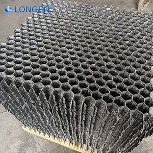 Factory Direct Heat Resistant Tortoise Shell Steel Wire Mesh Hex <strong>Metal</strong> <strong>Grid</strong> for Refractory Lining Durable Construction Large - Product Image 1