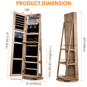 Armoire à bijoux moderne en MDF avec vitrine pour <span class=keywords><strong>chambre</strong></span>, salon, salle de sport à domicile, <span class=keywords><strong>meuble</strong></span> autoportant - Product Image 4