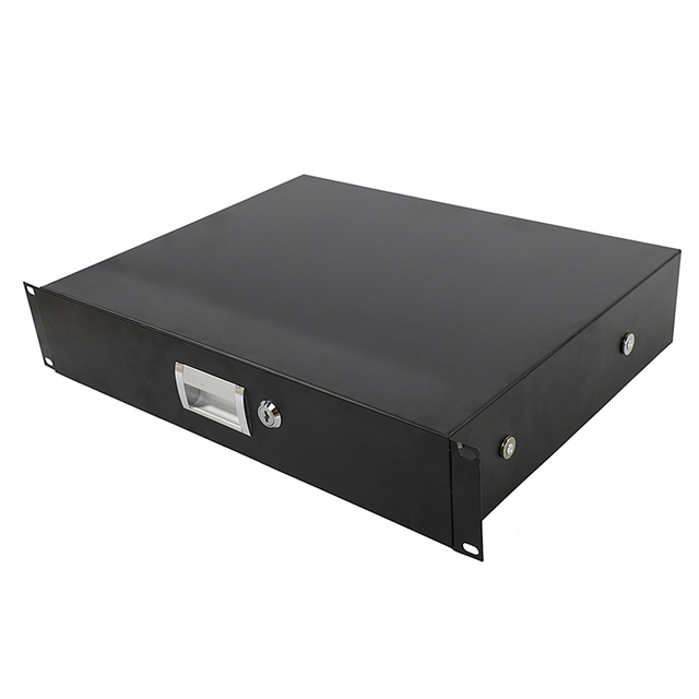 JH-Mech Rack Mount Drawer Durable Multifunctional Large Size Office Rack Lockable Safety Under Desk Pull Out Drawer