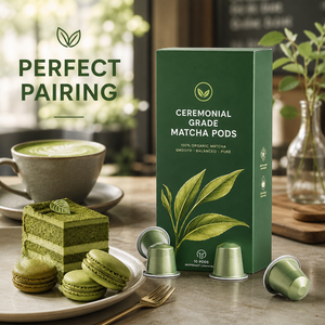 Capsules de thé vert matcha de haute qualité compatibles avec les machines Nespresso, qualité artisanale cérémonielle, vente en gros - Product Image 1